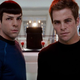 Spock (Zachary Quinto) and Captain Kirk (Chris Pine) in 2009’s Star Trek.